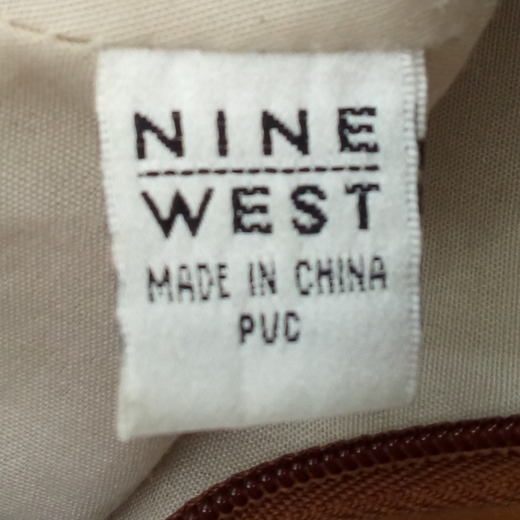 Retro Y2K Nine West Vegan Hobo Bag Brown Camel Shoulder - Picture 2 of 12